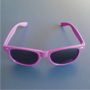 Klassische 80er Sonnenbrille lila Super cool! - zum Schließen ins Bild klicken